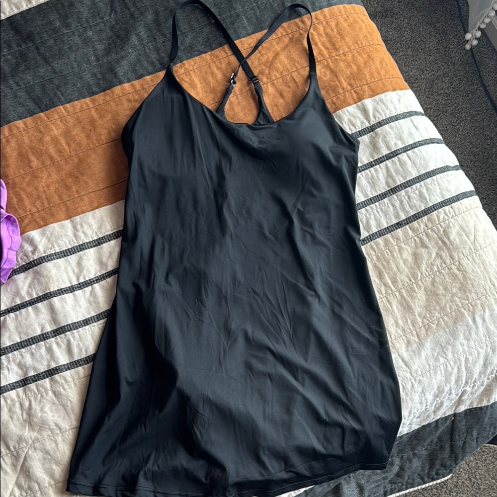Black Athleisure Dress with Built-in bra and shorts - never worn